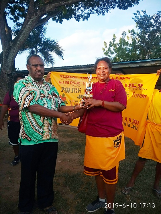 CS Womens Association President Receiving the 2nd Placing Trophy during the Sports Comp 2